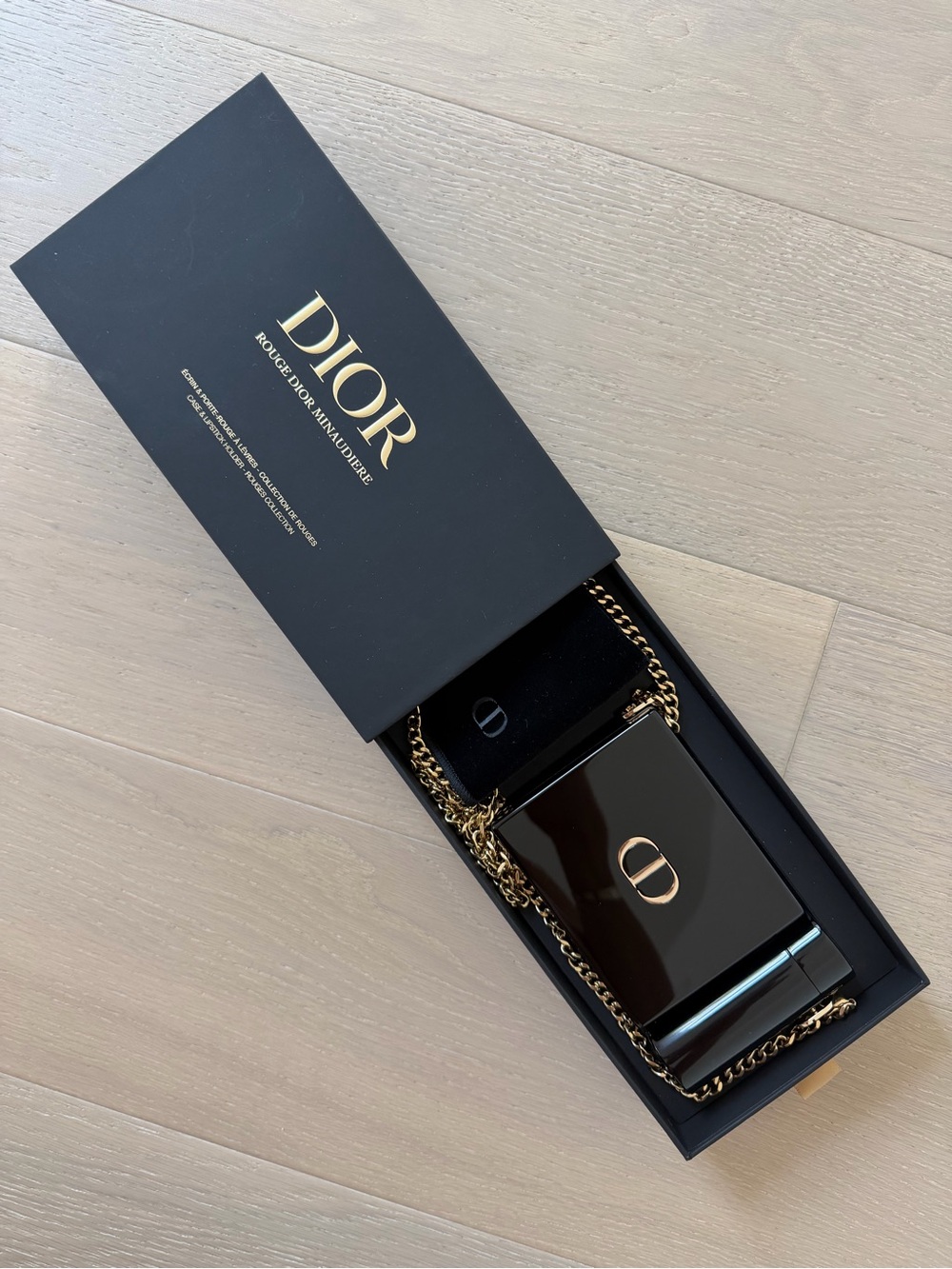 DIOR BEAUTY PURSE clutch with chain and new lipsticks limited edition